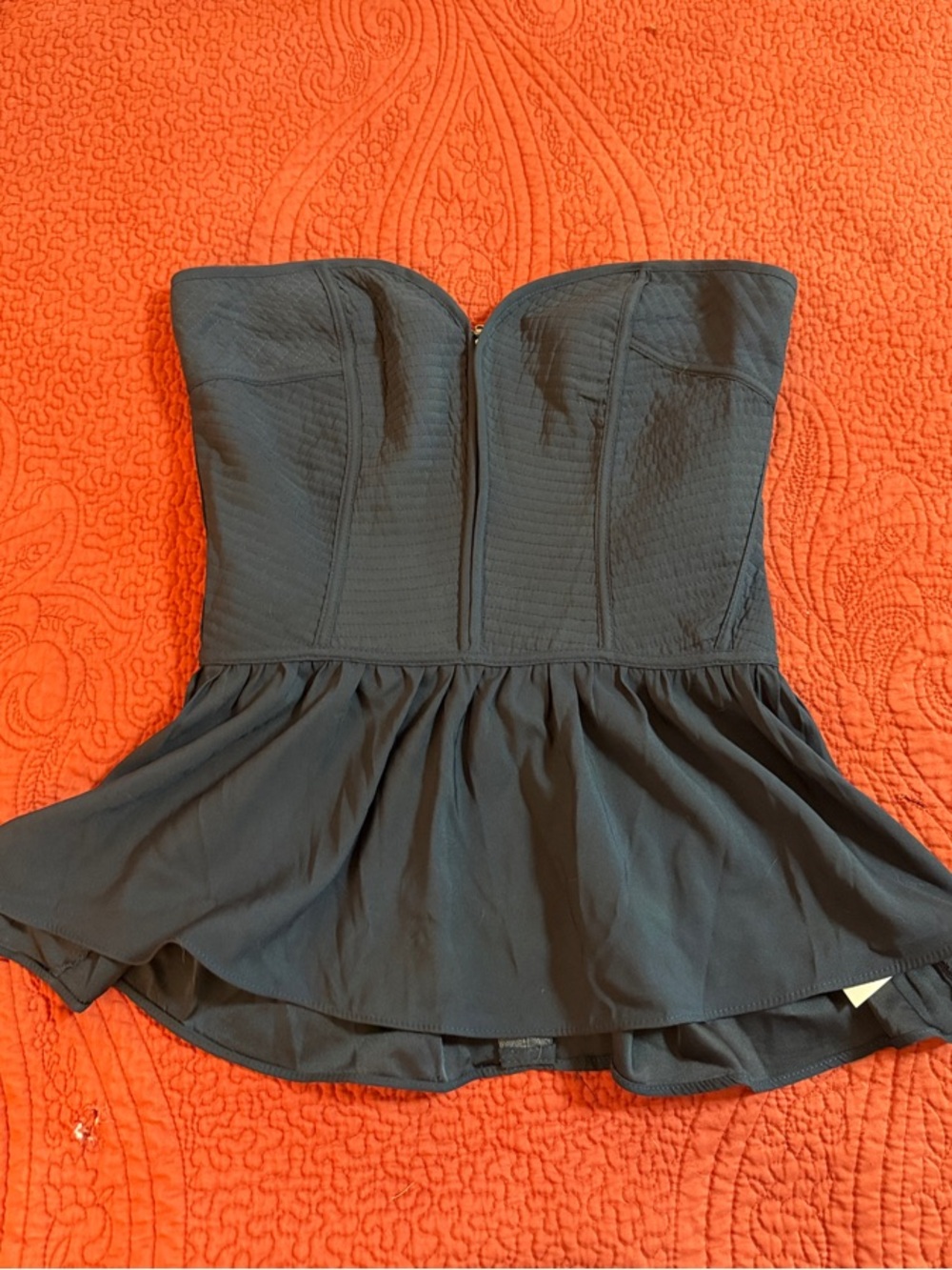 Buddy Love Black Strapless Peplum Crop Top